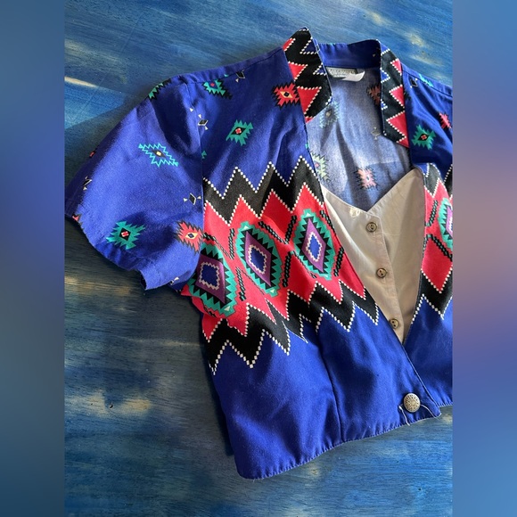 Vintage RoughRider Cowboy Cowgirl Button Crop 🤠 firm price ❤️🔥❤️🔥 - Picture 3 of 15